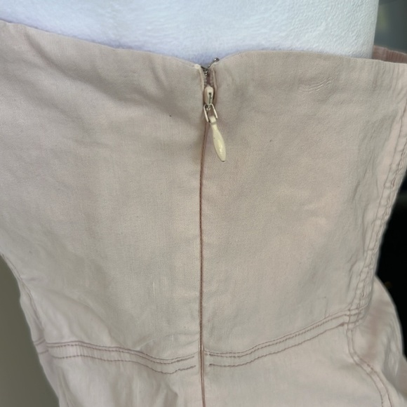 Anthropologie Pink Strapless Dress Cocktail size M front slit lots of stretch! - Picture 4 of 5